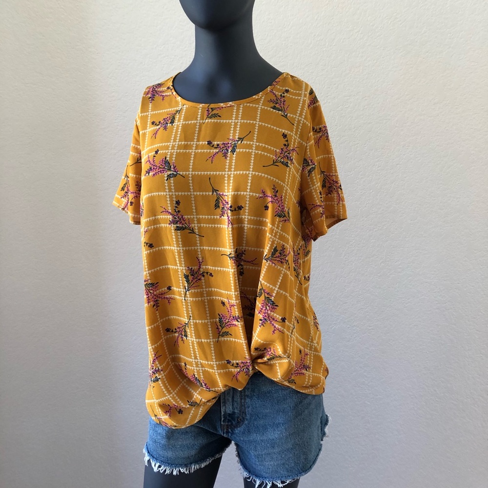 NWT Nordstrom Rack Yellow Pleione Blouse Small